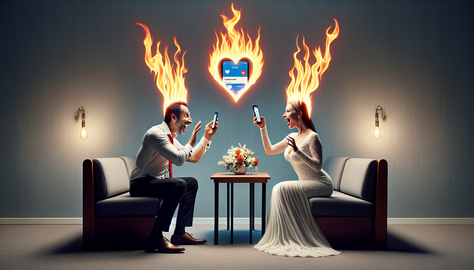 découvrez comment ce couple marié joue avec le feu en utilisant l'application de rencontres de facebook. une histoire passionnante de tentation et de risque.